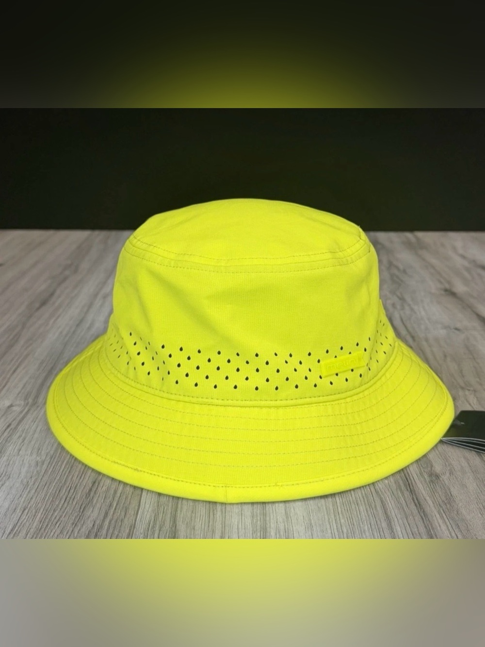 Melin Caddy Hydro Links Performance Bucket Hat Neon Yellow Classic NEW